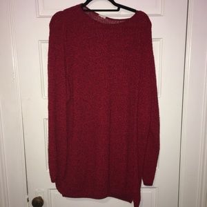 Oversized red sweater